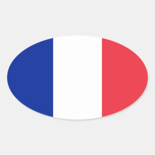 Etiqueta do Oval da bandeira de France