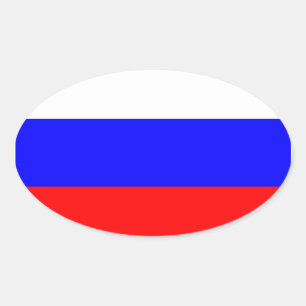 Etiqueta do Oval da bandeira de Rússia