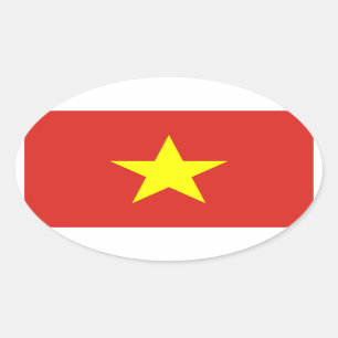 Etiqueta do Oval da bandeira de Vietnam