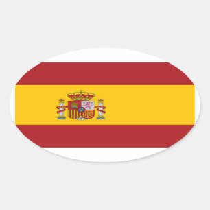 Etiqueta do Oval da bandeira nacional da espanha