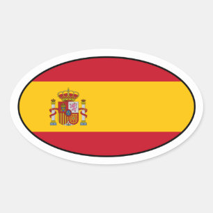 Etiqueta do Oval da bandeira nacional da espanha