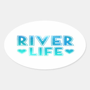 Etiqueta do Oval da vida do rio