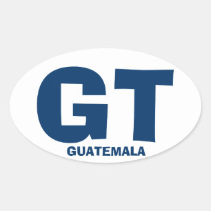 Etiqueta do Oval de Guatemala GT