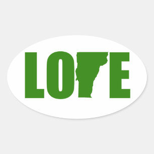 Etiqueta do Oval do amor de Vermont
