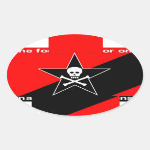 etiqueta do oval do anarquista da guerra de classe