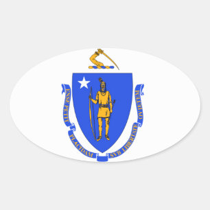 etiqueta do Oval do estado de Massachusetts