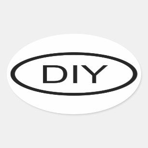 Etiqueta do Oval do estilo de DIY euro-