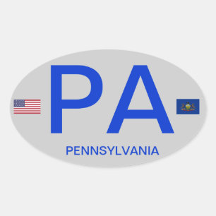 Etiqueta do Oval do estilo de Pennsylvania* euro-