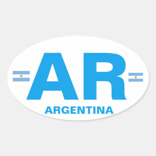 Etiqueta do Oval do Euro--estilo de Argentina AR