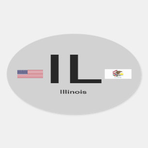 Etiqueta do Oval do Euro--Estilo de Illinois*