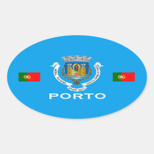 Etiqueta do Oval do Euro--estilo de Porto Portugal