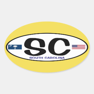 Etiqueta do Oval do Euro--Estilo de South Carolina