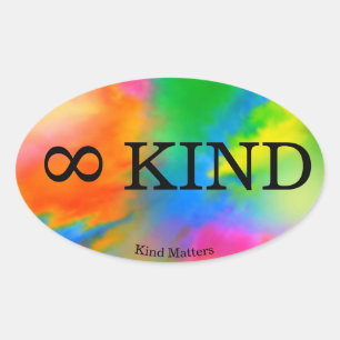 etiqueta do oval do ∞KIND