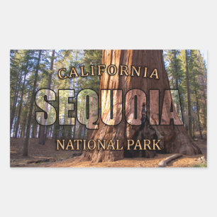 Etiqueta do parque nacional de sequóia