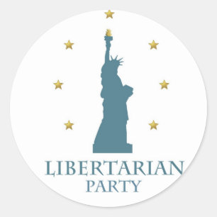 Etiqueta do partido do libertário