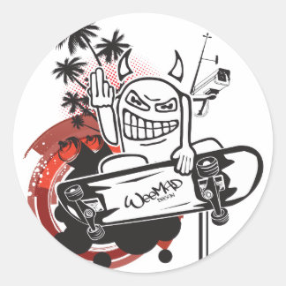 Etiqueta do patinador do diabo de WeeMad