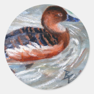 Etiqueta do pato da natação