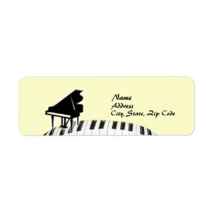 Etiqueta do piano de cauda do teclado