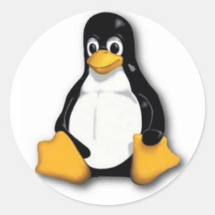Etiqueta do pinguim de Tux Linux