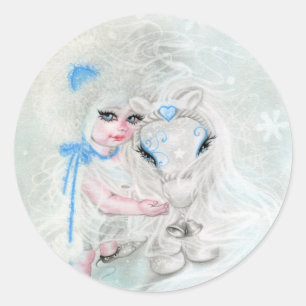 Etiqueta do pônei   da menina de Chibi do país d