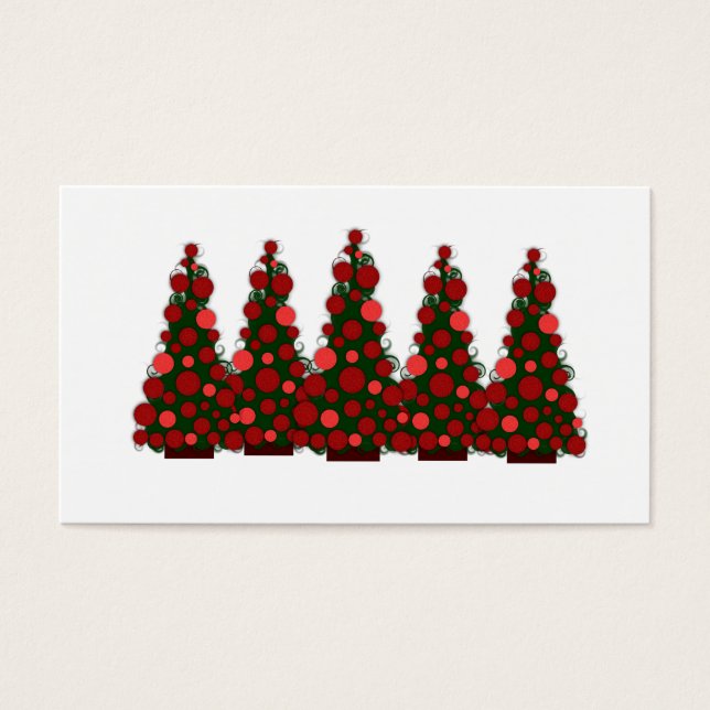 Etiqueta do presente da árvore de Natal Vermelha (Frente)