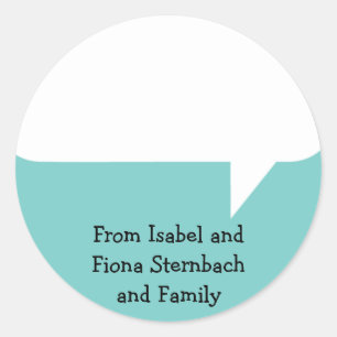 Etiqueta do presente da bolha do discurso