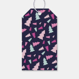 Etiqueta do Presente da Floresta Festiva à Meia-No