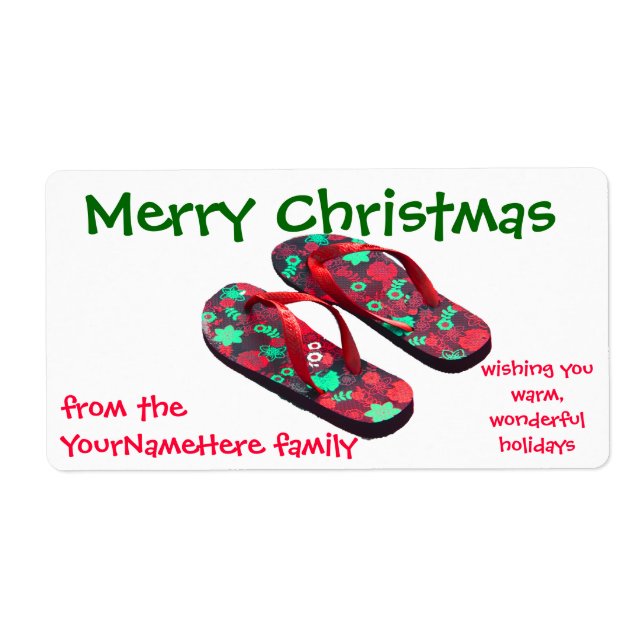 Etiqueta do presente de cookies de Natal (Frente)