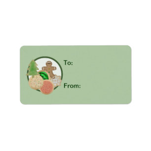 Etiqueta do presente de cookies de Natal