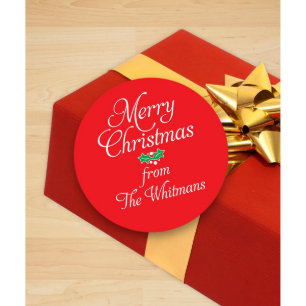 Etiqueta do presente do Feliz Natal