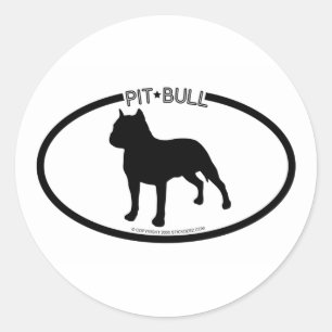 Etiqueta do preto da silhueta do pitbull