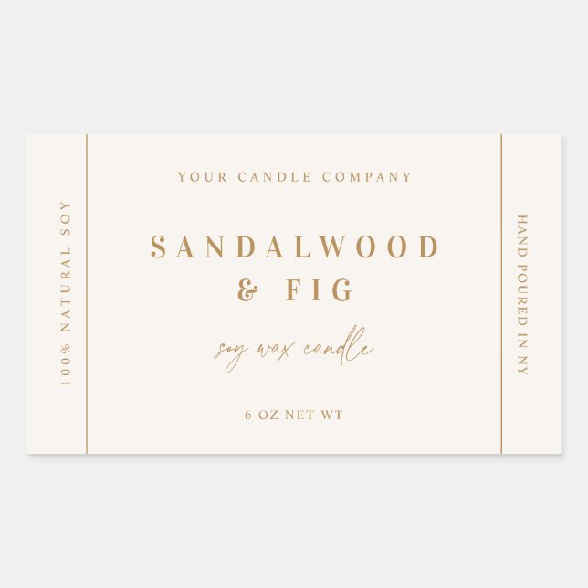 Etiqueta do produto Chic Candle Jar Sticker Busine (Frente)