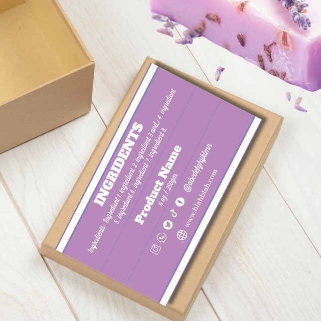 Etiqueta do produto Ingrediente (Criador carregado)