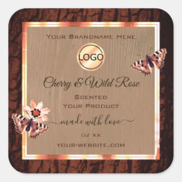 Etiqueta do produto Latido de árvore de madeira Bu