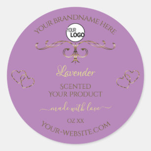 Etiqueta do produto lavanda Ornamentado Dourado Co