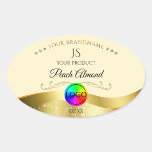 Etiqueta do produto Monograma Dourado Wavy Peach l