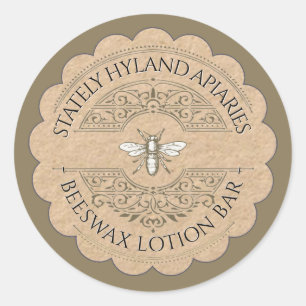 Etiqueta do produto Vintage Lotion Bar do apiculto