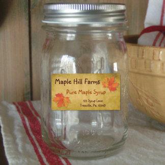Etiqueta do Produto Xarope Maple Foles