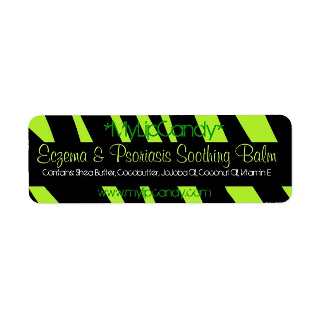 Etiqueta do produto Zebra de Verde limão Pequeno (Frente)