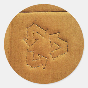 Etiqueta do reciclagem do cartão