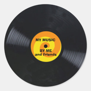 Etiqueta do registro de vinil a personalizar