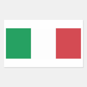 Etiqueta do retângulo com a bandeira de Italia