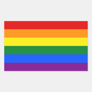 Etiqueta do retângulo com a bandeira de LGBT