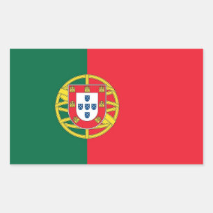 Etiqueta do retângulo com a bandeira de Portugal