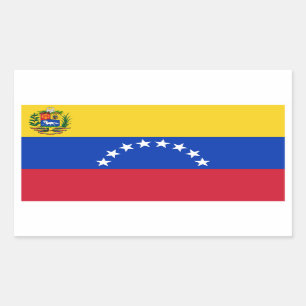 Etiqueta do retângulo da bandeira de Venezuela