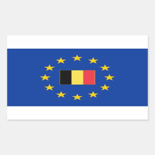 Etiqueta do retângulo de Bélgica da União Europ