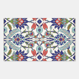 Etiqueta do retângulo do azulejo do turco