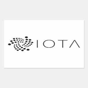 Etiqueta do retângulo do logotipo do IOTA