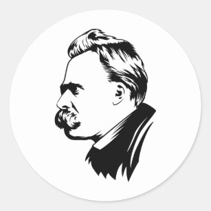 Etiqueta do retrato de Frederich Nietzsche