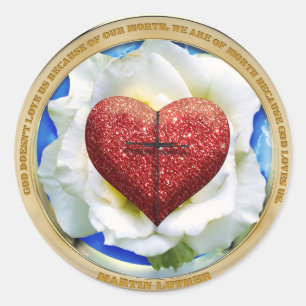 Etiqueta do rosa de Luther